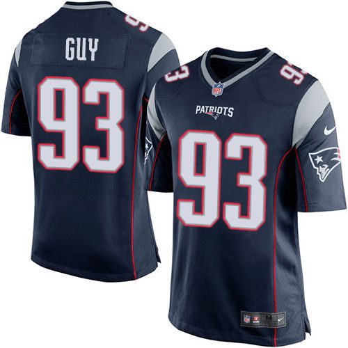 Men New England Patriots 93 Lawrence Guy Nike Navy Game NFL Jersey